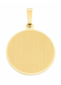 Adelia´s ADELIA ́S Damen Ketten-Anhänger "585 Gold Gravurplatte Anhänger Ø 19,1 mm", Gelbgold 585, gold, Gelbgold 585, Schmuckanhänger, 585 Gold Goldschmuck