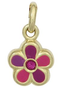Jobo Damen Blumen-Anhänger "Anhänger Blume", Gelbgold 333, gold, Gelbgold 333, Schmuckanhänger, 333 Gold mit einem Glasstein