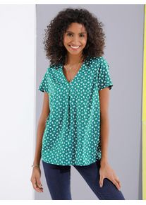 Classic Basics Damen Druckbluse, bunt, Gr. 50, gemustert, mehrfarbig, 100% Polyester, Blusen