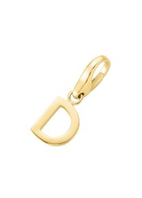 Damen Charm Buchstabe "Buchstabe D, Silber 925", gold, Giorgio Martello MILANO, Silber 925 (Sterlingsilber), Charms