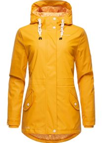 Navahoo Damen Regenjacke "Oceans Heart", gelb, modisch, Gr. S, Oberstoff: 70% Polyester, 30% Polyurethan, Futter: 100% Polyester, Wattierung: 100%