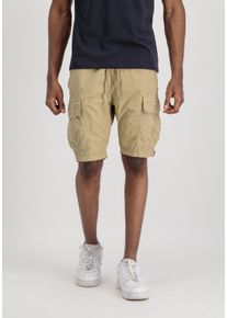 Herren Sweatshorts "Alpha Industries Men - Shorts Ripstop Jogger Short", beige, Gr. L, Alpha Industries, Obermaterial: 100% Baumwolle, Hosen