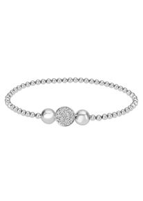 Firetti Damen Armband "Schmuck Geschenk Silber 925 Armschmuck Armkette Kugelkette", Silber 925 (Sterlingsilber)-Silikon, silber, Silber 925