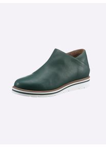 Heine Damen Stiefelette, Gr. 39, grün, Leder, modisch, Schuhe