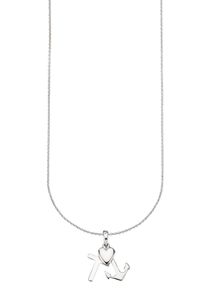 Bruno Banani Damen Kette mit Anhänger "Schmuck Geschenk Silber 925 Halsschmuck Halskette Ankerkette Glaube", Silber 925 (Sterlingsilber), L: 45cm,