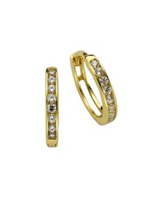 Celesta Damen Paar Creolen "375/- Gelbgold Zirkonia", ONE-SIZE, Gold, gelb, Gold, Ohrringe