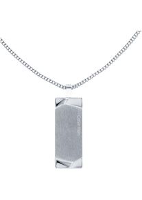 Calvin Klein Herren Kette mit Anhänger "MAGNIFY, 35100011", Edelstahl, L: 61cm B: 2mm, silber, Edelstahl, B:2mm, Halsketten
