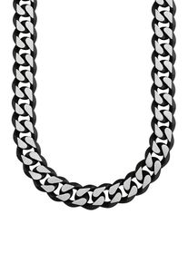 s.Oliver Herren Kette ohne Anhänger "9954469", Edelstahl, L: 50cm B: 8mm, schwarz, Edelstahl, B:8mm, Halsketten