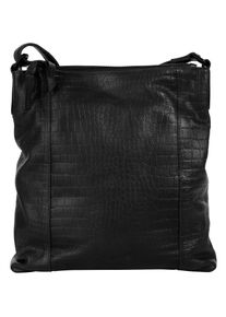 Betty Barclay Damen Umhängetasche, schwarz, Leder, Reptilienprägung, Taschen, echt Leder