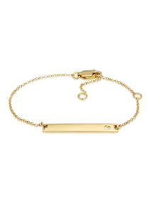 Elli Premium Mädchen Armband "Kinder Herz Geburt Taufe Namensband 375 Gelbgold", 14cm, ohne Stein, Gelbgold 375, gold, Gelbgold 375, Armbänder