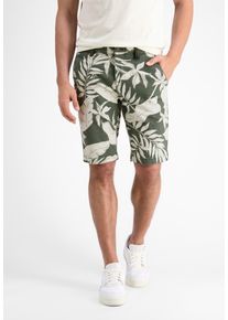 Lerros Herren Bermudas "Lerros Bermuda mit Alloverprint", grün, Gr. 31, 55% Leinen; 45% Baumwolle, Hosen