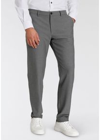 Bruno Banani Herren Chinohose "In Wolloptik mit Elastischen Bund", grau, casual, Gr. 46, Web, Obermaterial: 66% Polyester, 30% Viskose, 4% Elasthan.