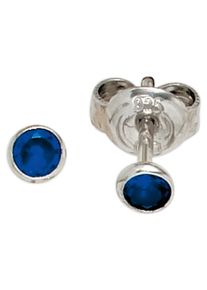 Jobo Damen Paar Ohrstecker, Silber 925 (Sterlingsilber), silber, Silber 925 (Sterlingsilber), Ohrringe, rund 925 Silber mit Zirkonia