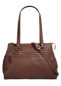 Betty Barclay Damen Umhängetasche, braun, Leder, unifarben, leicht glänzend, Taschen, echt Leder