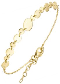Jobo Damen Armband "Plättchen", Silber 925 (Sterlingsilber), gold, Silber 925 (Sterlingsilber), Armbänder, 925 Silber vergoldet