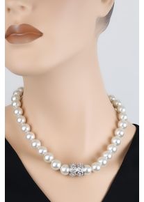 Damen Kette mit Anhänger "Karlsruhe", weiß, elegant, Collezione Alessandro, Metall, Halsketten, mit Platinlegierung