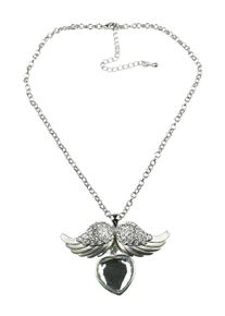 Damen Kette mit Anhänger "Engel", silber, Basic, Collezione Alessandro, Metall, Halsketten, mit echten Glassteinen