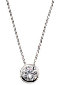 Firetti Damen Kette mit Anhänger "Schmuck Geschenk Silber 925 Halsschmuck Halskette Ankerkette Solitär", Silber 925 (Sterlingsilber), L: 50cm, bunt,