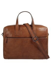 XZONE X-ZONE Damen Aktentasche, braun, Leder, unifarben, Taschen, echt Leder