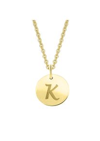 ONE ELEMENT Damen Ketten-Anhänger "Buchstabe K Buchstaben Anhänger aus 333 Gelbgold Ø 11,0 mm", K, Gelbgold 333, gold, Gelbgold 333, Schmuckanhänger,