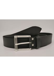 AnnaMatoni Damen Ledergürtel, schwarz, casual, Gr. 110, unifarben, Rindsleder, Gürtel, mit silberner Schließe