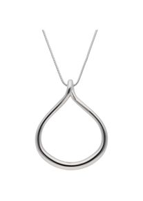 Jacques Charrel Damen Kette mit Anhänger "geschwungen, Edelstahl", silber, Edelstahl, Halsketten