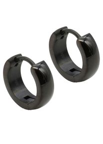Firetti Damen Paar Creolen "Schmuck Geschenk Schmuck Geschenk", Edelstahl, schwarz, Edelstahl, Ohrringe, Made in Germany