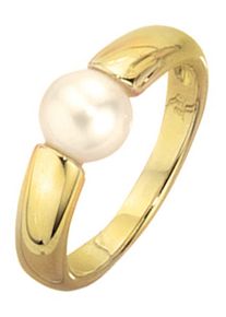 Jobo Damen Perlenring, 50, Gelbgold 333-Perlen, gold, Gelbgold 333, Perlen, Fingerringe, 333 Gold mit einer Süßwasser-Zuchtperle
