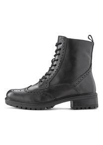 Lascana Damen Schnürboots, Gr. 37, schwarz, Obermaterial: 100% Schafsleder. Futter: 75% Textilmaterial, 25% Schafsleder. Decksohle: 100% Synthetik.