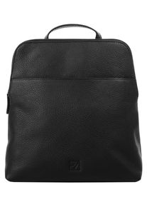 Bodenschatz Cityrucksack, schwarz, Rindsleder, Leder, unifarben, klassisch, Rucksäcke, echt Leder