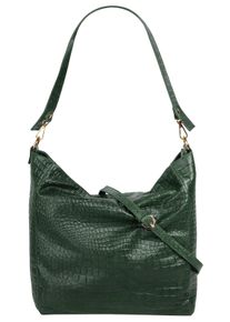 Samantha Look Damen Shopper, grün, Leder, Reptilienprägung, Taschen, echt Leder, Made in Italy