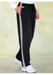 CLASSIC Herren Homewearpants, schwarz, Gr. 48, gemustert, mehrfarbig, unifarben, 100% Polyester, Hosen