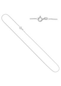 Jobo Damen Goldkette, Weißgold 585, L: 45cm, weiß, Weißgold 585, Halsketten, Panzerkette 585 Weißgold 45 cm 1,3 mm