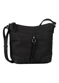 Tom Tailor Damen Umhängetasche "Imeri", schwarz, Polyurethan, Polyurethan (PU), Taschen, weiches Lederimitat mit 2-tone-Effekt, Ziernähten und