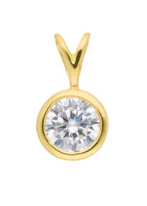 Adelia´s ADELIA ́S Damen Ketten-Anhänger "333 Gold Anhänger mit Zirkonia Ø 6 mm", Damen,mit Zirkonia, Gelbgold 333, gold, Gelbgold 333, Schmuckanhänger, mit