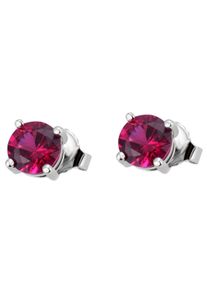 Firetti Damen Paar Ohrstecker "Schmuck Geschenk Silber 925 Ohrschmuck pink", Silber 925 (Sterlingsilber), rot, Silber 925 (Sterlingsilber), Ohrringe,