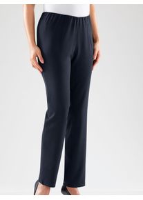 Classic Basics Damen Stretch-Hose, blau, Gr. 205, unifarben, 64% Polyester, 34% Viskose, 2% Elasthan, Hosen