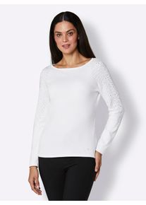 Damen Strickpullover "Viskose-Lyocell-Pullover", weiß, Gr. 38, CREATION L PREMIUM, unifarben, 42% Viskose, 30% Lyocell, 28% Polyester, Pullover