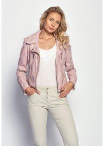 Maze Damen Lederjacke "Blackridge", pink, Gr. S, Obermaterial: 100% Lammleder / Futter: 100% Polyester, Jacken