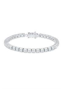 Elli Premium Damen Armband "Tennisarmband mit Zirkonia Kristalle 925 Silber", 19cm,mit Steinen, Silber 925 (Sterlingsilber), silber, Silber 925