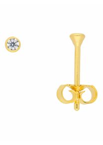 Adelia´s ADELIA ́S Damen Paar Ohrhänger "1 Paar 333 Gold Ohrringe / Ohrstecker mit Zirkonia Ø 2,5 mm", Damen, Gelbgold 333, gold, Gelbgold 333, Ohrringe, 333