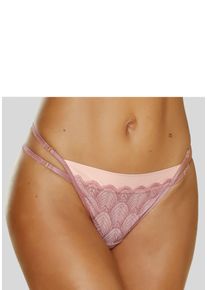 Lascana Damen String "Belinda", Gr. 44, bunt, Obermaterial: 61% Polyamid, 26% Polyester, 13% Elasthan, Unterhosen, aus schöner Satinware kombiniert