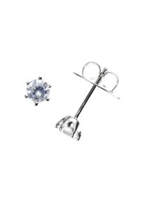 Damen Paar Ohrstecker "mit Zirkonia, Silber 925", ca. Ø 4mm, Silber 925 (Sterlingsilber), silber, Giorgio Martello MILANO, Silber 925