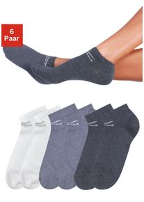 Venice Beach Damen Sneakersocken, Gr. 31, blau, Polyamid, Baumwolle, Elasthan, uni und meliert, Socken, perfekte Passform durch LYCRA-Anteil