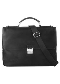 Bugatti Damen Aktentasche "ROMANO", schwarz, Leder, used, Taschen, echt Leder