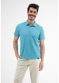 Lerros Herren Poloshirt "Lerros Waffelpiqué-Poloshirt", blau, Gr. S, 100% Baumwolle, Shirts