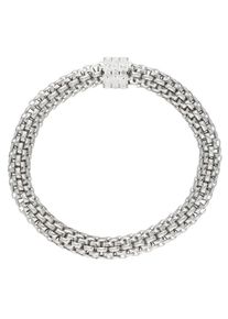 Firetti Damen Armband "Schmuck Geschenk Armschmuck Armkette Meshkette mit Rondell", Edelstahl-Polyurethan, silber, Edelstahl, Polyurethan, Armbänder,