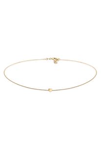 Elli Damen Collier "Choker Herz Liebe 925 Silber", 38, Silber 925 (Sterlingsilber), L: 38cm, gold, Silber 925 (Sterlingsilber), Halsketten