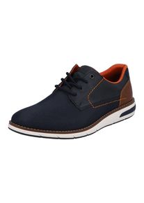 Rieker Herren Sneaker, Gr. 41, blau, Synthetik, sportlich, Schuhe, mit kontrastfarbener Ziernaht, Freizeitschuh, Halbschuh, Schnürschuh