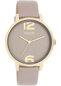 Oozoo Damen Quarzuhr, grau, Armbanduhren, Armbanduhr, Damenuhr, Lederarmband